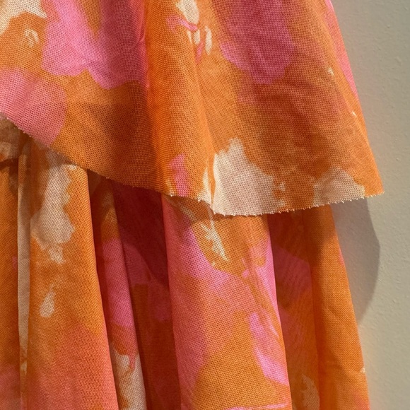 Hello Molly GEMMA LOVES MESH MIDI DRESS ORANGE - Picture 6 of 7